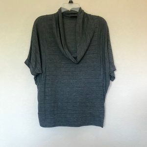 Cowl neck gray sweater